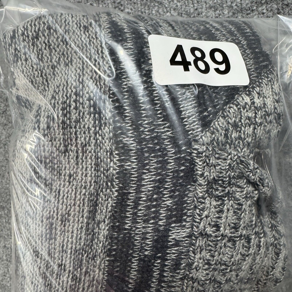 Trash Nouveau Sweater Mens Small Zip‎ Cowl Neck Gray Marled Knit - Picture 12 of 12
